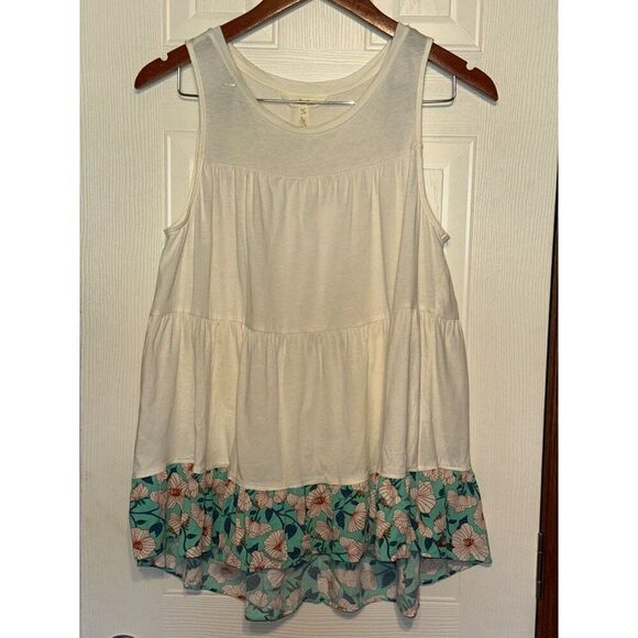 Matilda Jane Wonderment Meant To Be Tiered White Tank Top Size Med - Picture 1 of 10